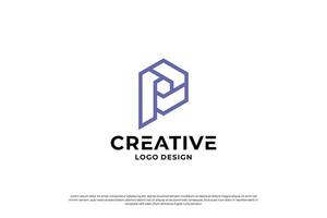 brief p logo ontwerp inspiratie. eerste brieven p logo symbool markering. creatief brief p logo vector. vector