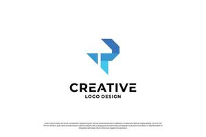 brief p logo ontwerp inspiratie. eerste brieven p logo symbool markering. creatief brief p logo vector. vector