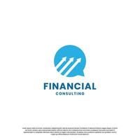 modern financieel overleg plegen logo ontwerp inspiratie vector