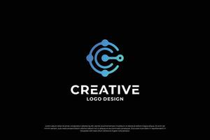 brief c logo ontwerp sjabloon. creatief eerste brieven c logo ontwerp symbool. vector