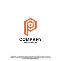 creatief brief p logo ontwerp monogram voor uw bedrijf vector
