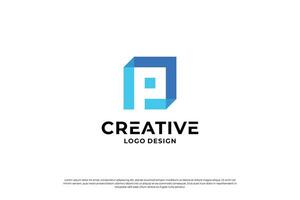 brief p logo ontwerp inspiratie. eerste brieven p logo symbool markering. creatief brief p logo vector. vector