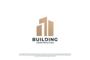 gebouw architectuur logo ontwerp sjabloon. vector