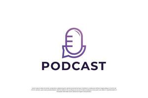 podcast logo ontwerp sjabloon. uitzending logo vector. vector