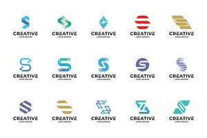 reeks van eerste brief s logo ontwerp inspiratie. creatief brief s logotype collecties. vector
