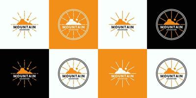 bundel berg , avontuur logo ontwerp vector