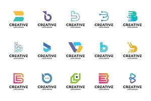 reeks van creatief eerste brief b logo ontwerp. verzameling van brief b logo. vector