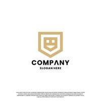 creatief brief combineren met schild logo ontwerp monogram voor uw bedrijf identiteit vector