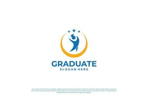 onderwijs en diploma uitreiking school- logo ontwerp. vector