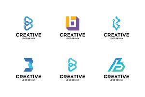 reeks van creatief brief b logo ontwerp sjabloon. vector