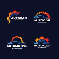 automotive logo ontwerp. modern auto auto onderhoud, reparatie, wijziging logo vector