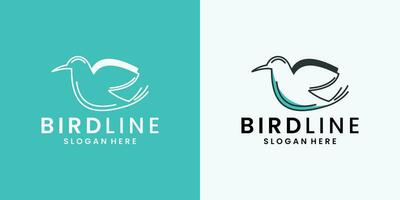 vogel lijn logo ontwerp vector