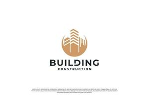 gebouw architectuur, bouw, echt landgoed logo ontwerp voor symbool, icoon bedrijf. vector