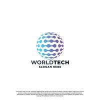 modern technologie logo ontwerp inspiratie vector