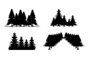 reeks van pijnboom boom logo vector. Spar boom vector icoon verzameling.