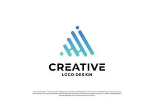 brief een logo ontwerp sjabloon. eerste brieven a. symbool a. creatief brief een logo vector. vector