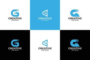 reeks van abstract brief g logo ontwerp vector. brief g verzameling voor bedrijf, merk, bedrijf. vector
