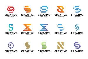 reeks van creatief eerste brief s logo ontwerp. verzameling van brief s logo. vector