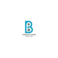 uniek b brief logo vector