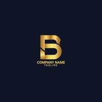 gouden b brief logo vector