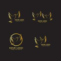 vogel duif logo sjabloon vector