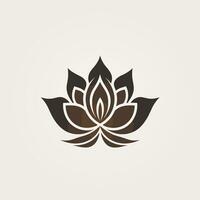 spa centrum helling glyph logo. massage therapie. zen meditatie. lotus bloem. ontwerp element. gemaakt met kunstmatig intelligentie. ai kunst voor zakelijke branding, Gezondheid Product, welzijn trainer vector