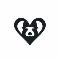 ai gegenereerd hond wandelen onderhoud monochroom glyph logo. liefde voor dieren. nemen zorg van huisdieren. ontwerp element. ai kunst voor zakelijke branding, huisdier winkel opstarten vector