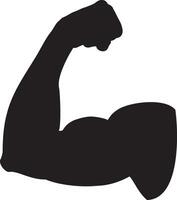 biceps spier buigen - arm tonen stroom, bodybuilder, geschiktheid ontwerp. vector illustratie.