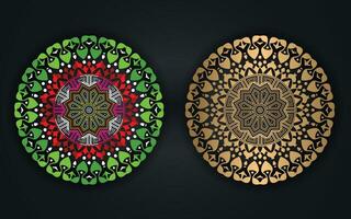 luxe kleurrijk Islamitisch mandala achtergrond ontwerp of circulaire patroon in het formulier van mandala voor henna, mehndi, tatoeëren, decoratie. decoratief ornament in etnisch oosters stijl. kleur boek bladzijde. vector