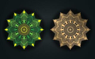 luxe kleurrijk Islamitisch mandala achtergrond ontwerp of circulaire patroon in het formulier van mandala voor henna, mehndi, tatoeëren, decoratie. decoratief ornament in etnisch oosters stijl. kleur boek bladzijde. vector