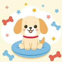 vector van schattig puppy hond kawaii mascotte