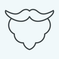 icoon baard. verwant naar Ierland symbool. lijn stijl. gemakkelijk ontwerp bewerkbaar. gemakkelijk illustratie vector