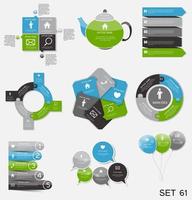 verzameling infographic sjablonen voor zakelijke vectorillustratie vector