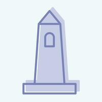 icoon rish ronde toren. verwant naar Ierland symbool. twee toon stijl. gemakkelijk ontwerp bewerkbaar. gemakkelijk illustratie vector