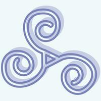 icoon triskele. verwant naar Ierland symbool. twee toon stijl. gemakkelijk ontwerp bewerkbaar. gemakkelijk illustratie vector