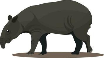 een tekenfilm tapir met een lang nek en lang poten vector