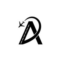 luchthaven logo ontwerp concept vector