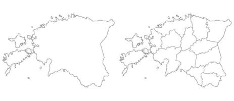 Estland kaart. kaart van Estland in reeks vector