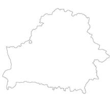 Wit-Rusland kaart. kaart van Wit-Rusland in wit kleur vector