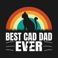 het beste kat vader ooit t-shirt ontwerp, wijnoogst t overhemd ontwerp , typografie t overhemd ontwerp vector