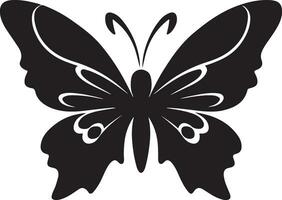 zwart vlinder silhouet illustratie vector