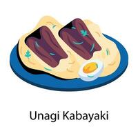 modieus unagi kabayaki vector