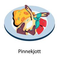 modieus pinnekjott concepten vector