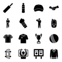 sport- glyph vector pictogrammen reeks