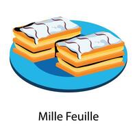 modieus mille feuille vector