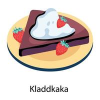 modieus kladdkaka concepten vector