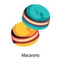 modieus macarons concepten vector