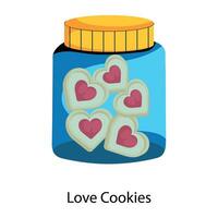 modieus liefde koekjes vector