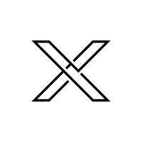 brief X icoon logo vector
