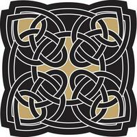 vector goud en zwart keltisch knoop. ornament van oude Europese volkeren. de teken en symbool van de Iers, Schotten, Britten, frank.